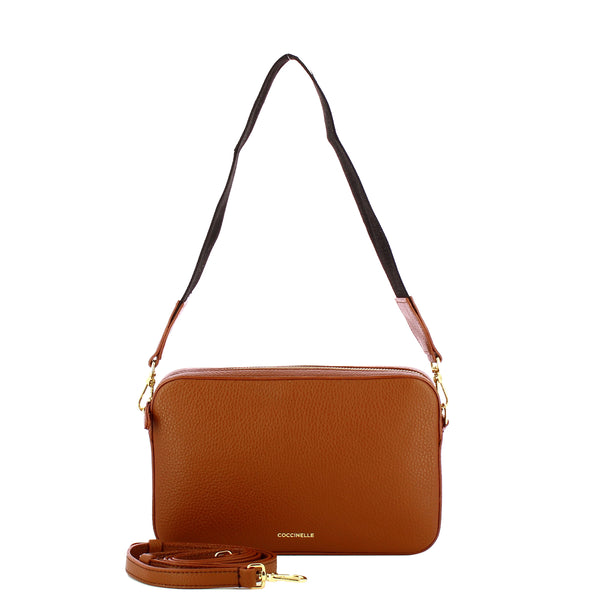 Coccinelle - Tebe Cognac Mini Shoulder Bag - MN5520101 - COGNAC