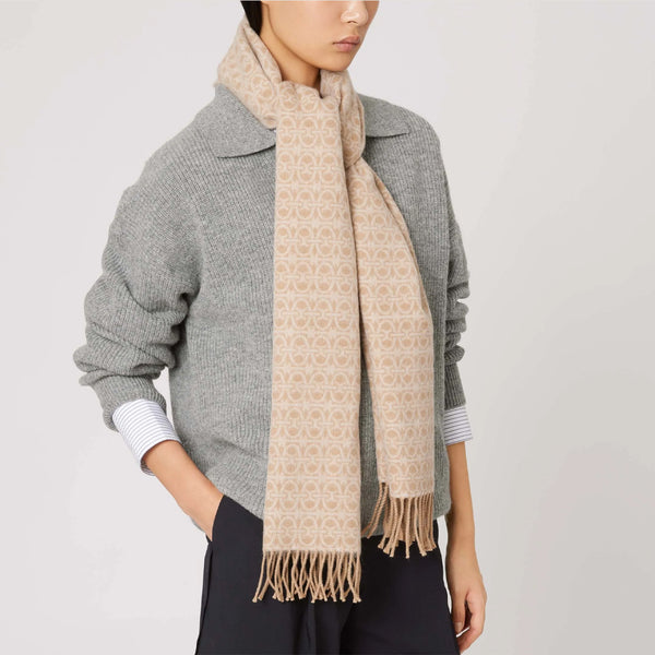 Coccinelle - Sciarpa Monogram Wool Multi Lambskin White - RCZ310201 - MULTI/LAMBSK.WH.