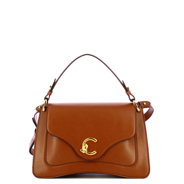 Coccinelle - C-Me Calf Cocker Medium Cognac Handbag - SSK180101 - COGNAC