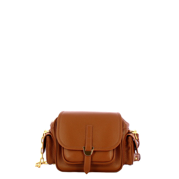 Coccinelle - Campus Mini Cognac Handbag - RFF550101 - COGNAC