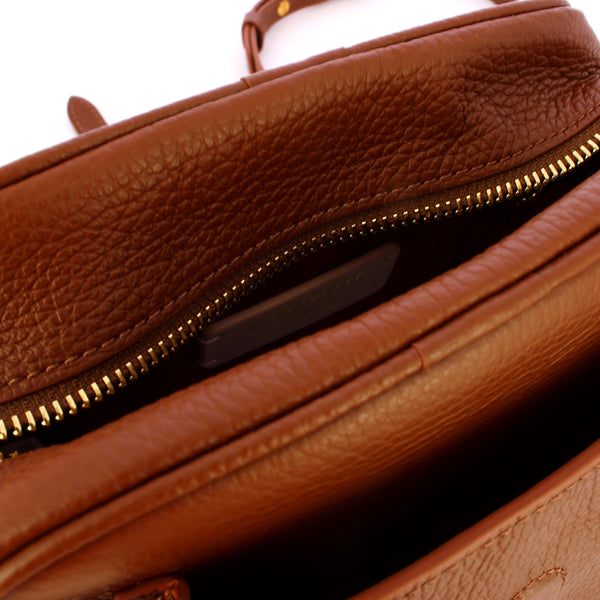 Coccinelle - Campus Mini Cognac Handbag - RFF550101 - COGNAC