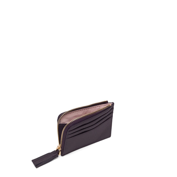 Coccinelle - Card Holder with Tassel Prune - MU0128901 - PRUNE