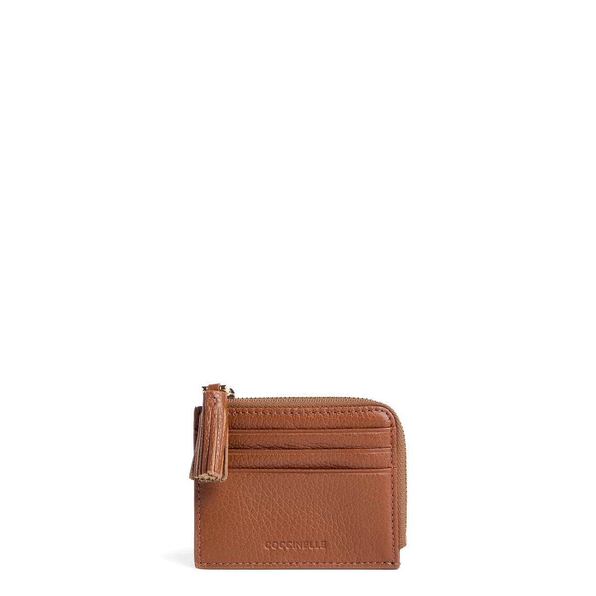 Coccinelle - Card Holder with Tassel Cognac - MU0128901 - COGNAC