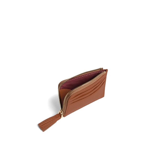 Coccinelle - Card Holder with Tassel Cognac - MU0128901 - COGNAC