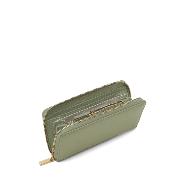 Coccinelle - Metallic Soft Large Zip Around Greenery Wallet - MW5113201 - GREENERY