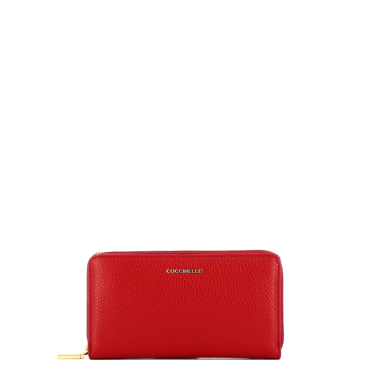 Coccinelle - Metallic Soft Large Zip Around Ruby Wallet - MW5113201 - RUBY