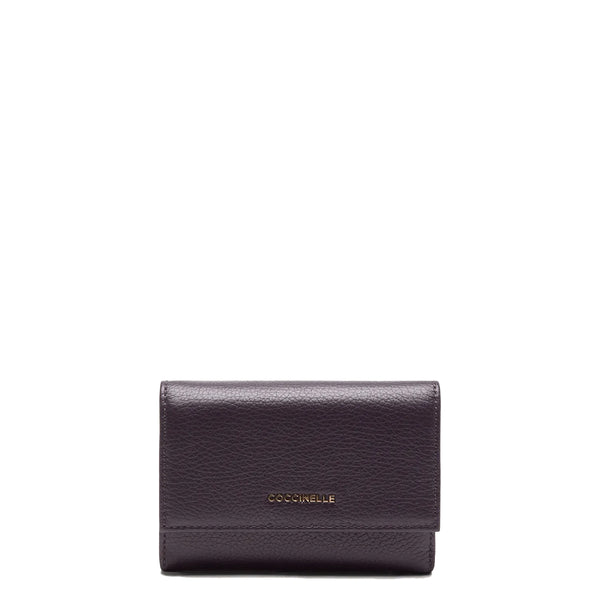 Coccinelle - Metallic Soft Medium Prune Wallet - MW5116601 - PRUNE