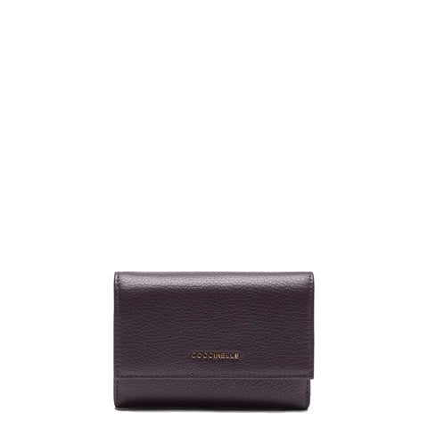 Coccinelle - Metallic Soft Medium Prune Wallet - MW5116601 - PRUNE
