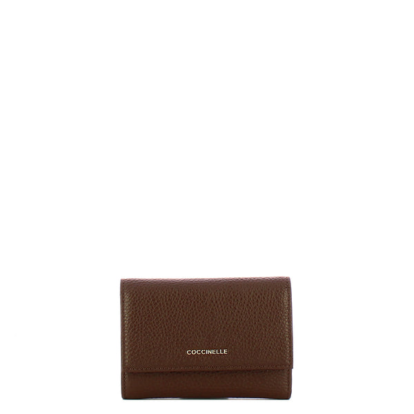 Coccinelle - Metallic Soft Medium Brunette Wallet - MW5116601 - BRUNETTE