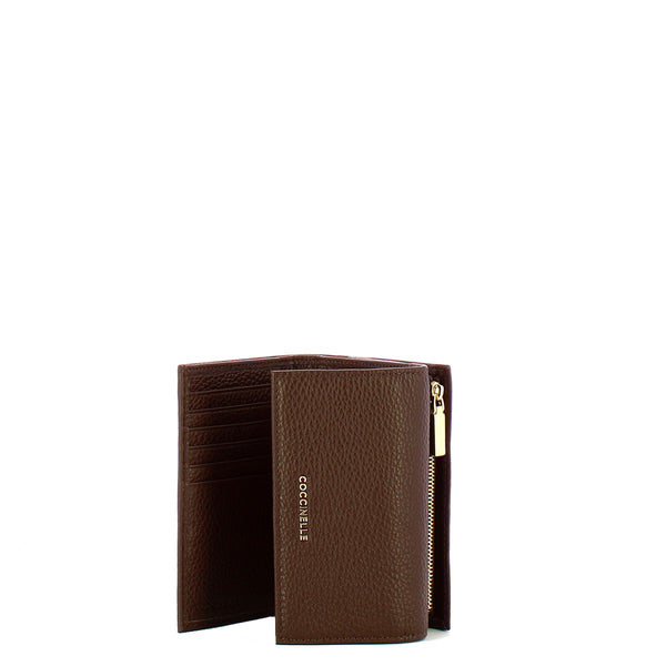 Coccinelle - Metallic Soft Medium Brunette Wallet - MW5116601 - BRUNETTE