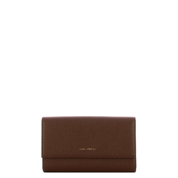 Coccinelle - Metallic Soft Brunette Wallet - MW5118501 - BRUNETTE