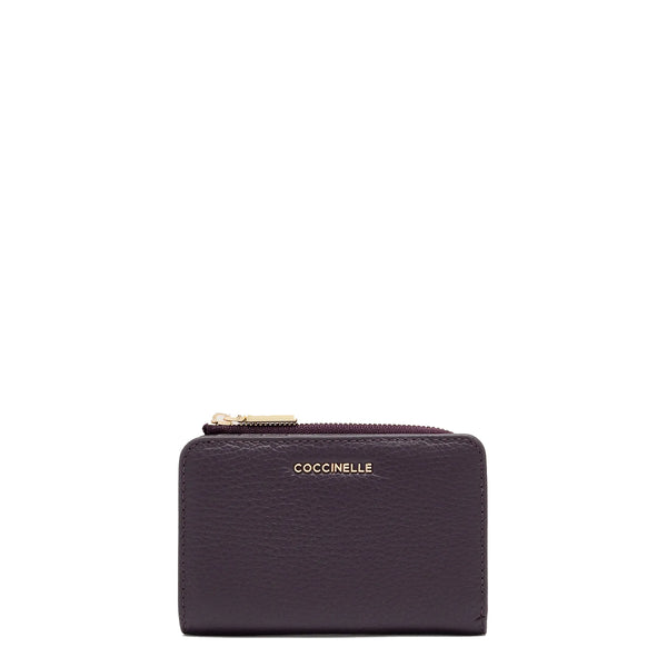 Coccinelle - Metallic Soft Prune Wallet - MW511D101 - PRUNE