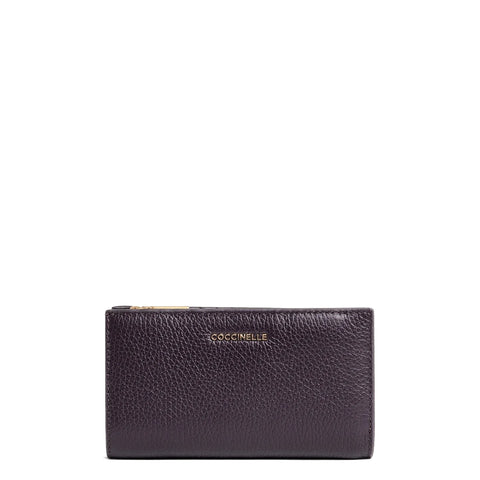 Coccinelle - Metallic Soft Prune Wallet - MW511F101 - PRUNE