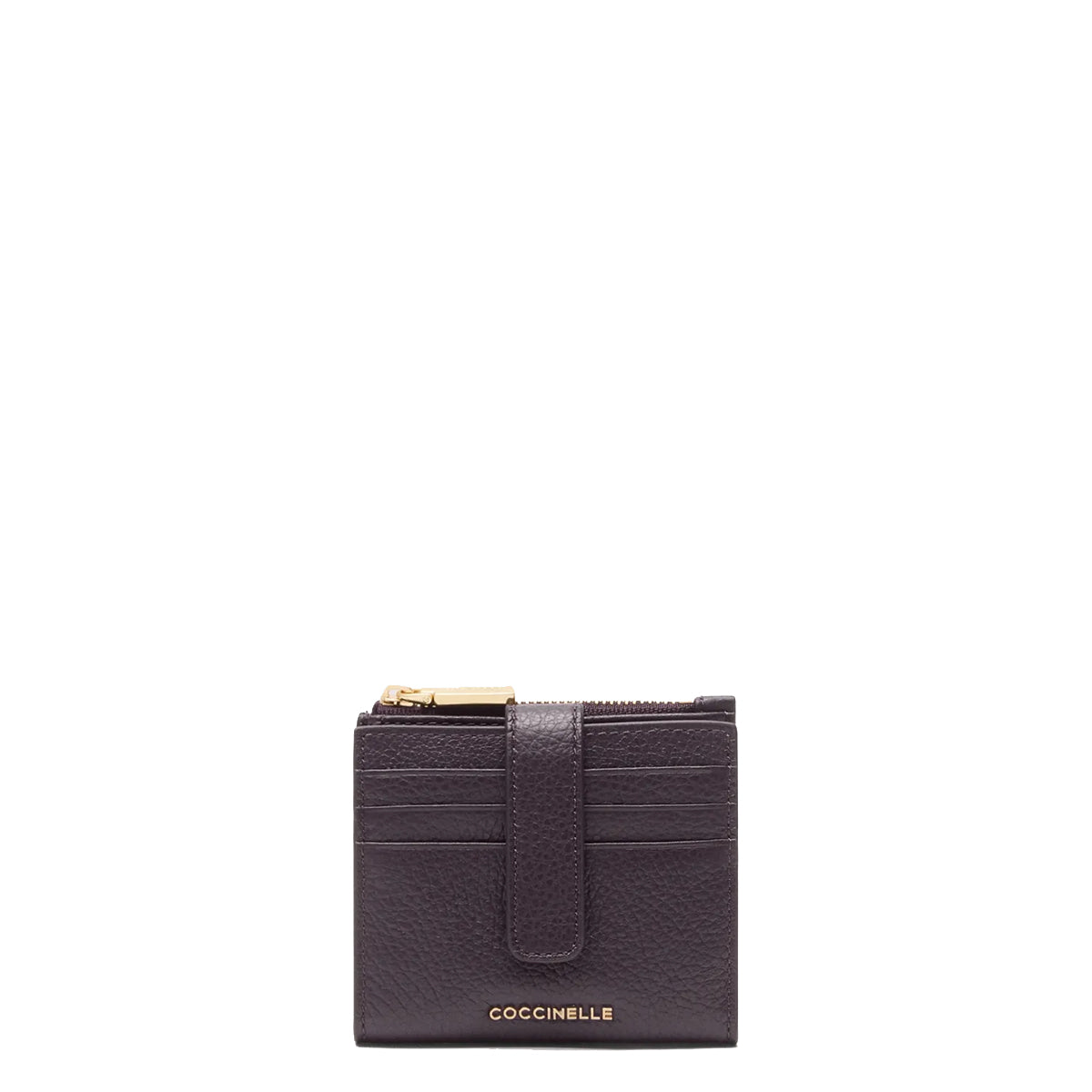 Coccinelle - Metallic Soft Small Prune Card Holder - MW511F701 - PRUNE