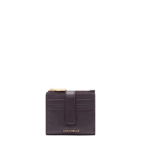 Coccinelle - Metallic Soft Small Prune Card Holder - MW511F701 - PRUNE