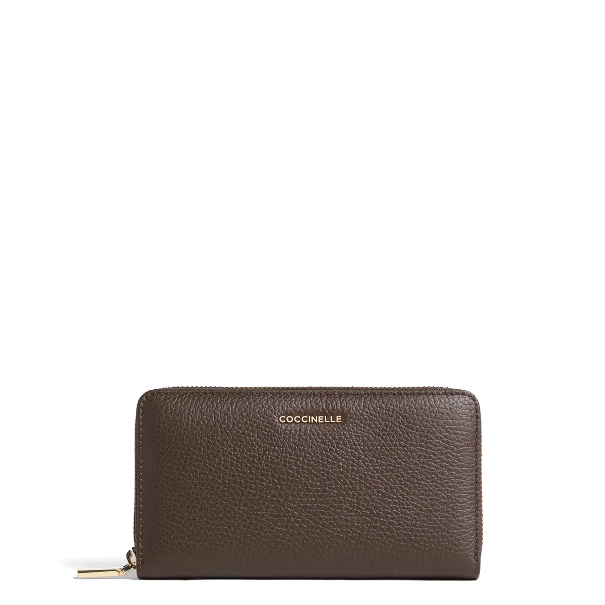 Coccinelle - Metallic Soft Large Zip Around Brunette Wallet - MW5113201 - BRUNETTE