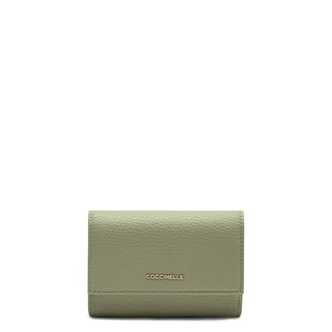 Coccinelle - Metallic Soft Medium Greenery Wallet - MW5116601 - GREENERY