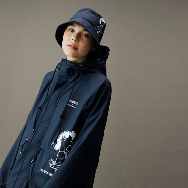 Coccinelle - Cappotto Impermeabile Peanuts Midnight Blue - T1E720101 - MIDNIGHT/BLUE