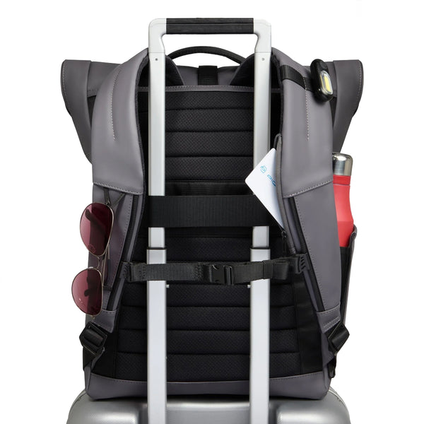 Piquadro - Corner Roll-Top 15.6" Laptop Backpack Grigio - CA6291C2OW - GRIGIO