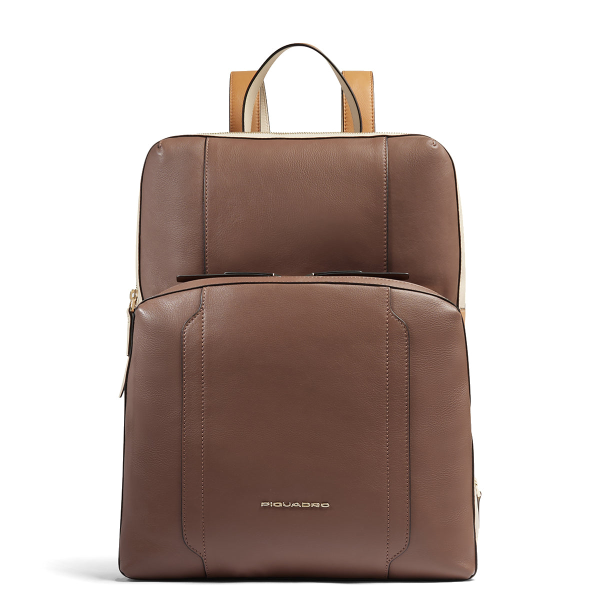 Piquadro - Circle 14" Marrone Beige Laptop Backpack - CA4576W92 - MARRONE/BEIGE