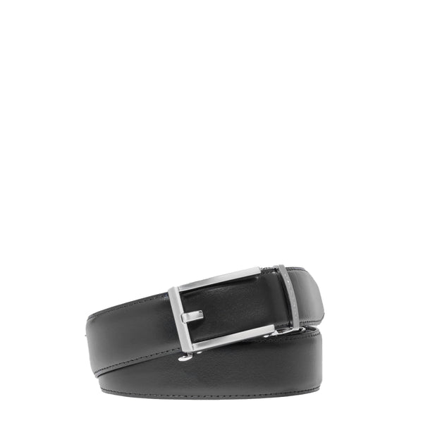 Piquadro - Leather Belt with buckle Nero - CU6712C110 - NERO