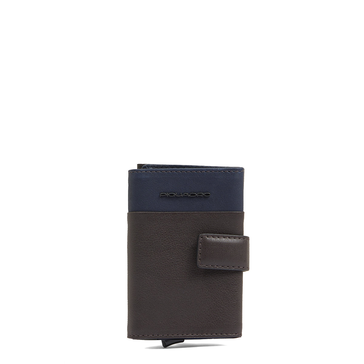 Piquadro - Harper Blu Testa di Moro Card Holder with sliding system - PP5649APR - BLU/TESTA/DI/MORO