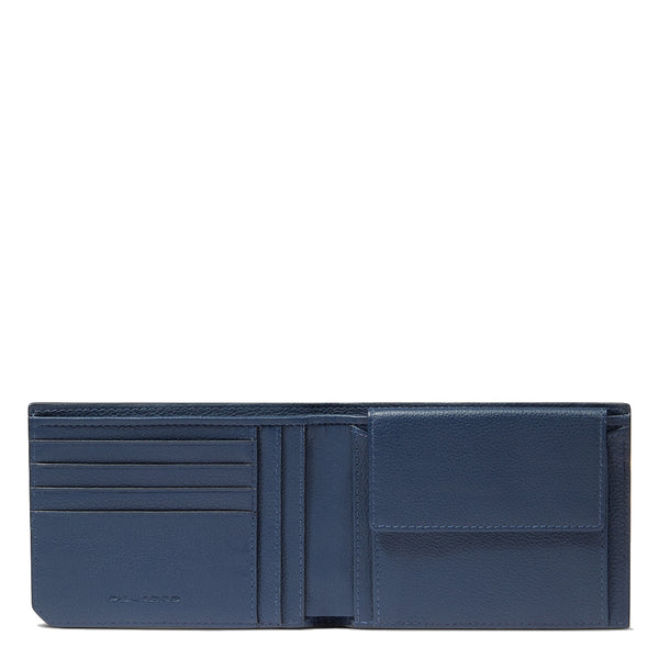 Piquadro - Russel Blu RFID Wallet with coin pouch - PU257W137R - BLU