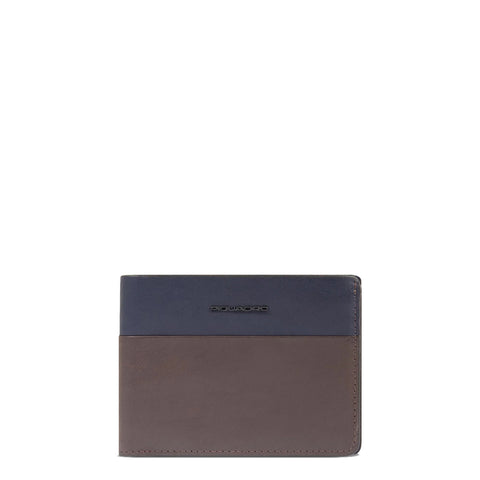 Piquadro - Portafoglio RFID con portamonete Harper Blu Testa di Moro - PU257APR - BLU/TESTA/DI/MORO