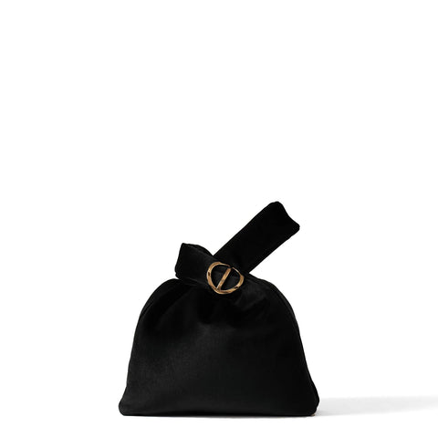 Borbonese - Twinnie Small velvet Nero Handbag - 910101530120 - NERO