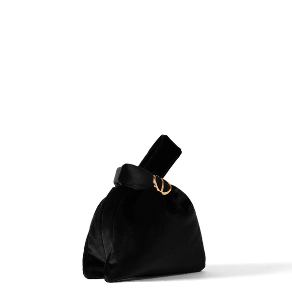 Borbonese - Twinnie Small velvet Nero Handbag - 910101530120 - NERO