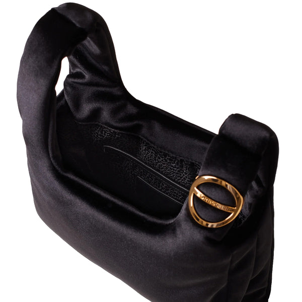 Borbonese - Twinnie Small velvet Nero Handbag - 910101530120 - NERO