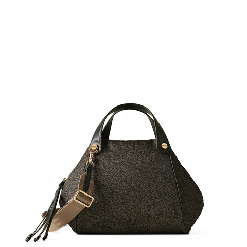 Borbonese - Marie Medium Alloro Handbag - 924846I15 - ALLORO