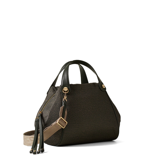 Borbonese - Marie Medium Alloro Handbag - 924846I15 - ALLORO