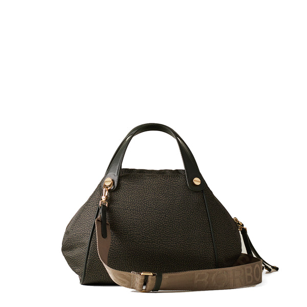 Borbonese - Marie Medium Alloro Handbag - 924846I15 - ALLORO