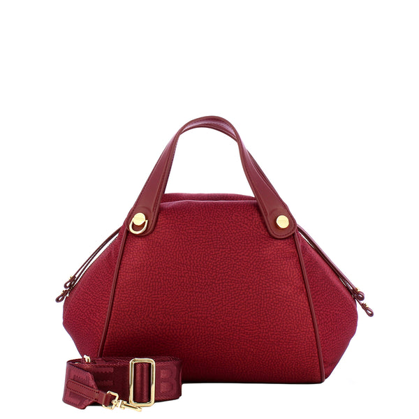 Borbonese - Marie Medium Merlot Handbag - 924846I15 - MERLOT