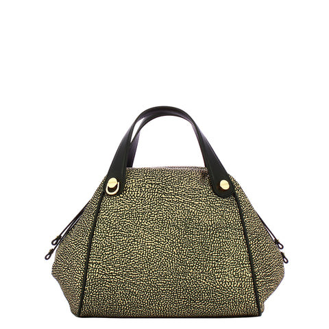 Borbonese - Marie Medium OP Naturale Nero Handbag - 924846I15 - OP/NATURALE/NERO