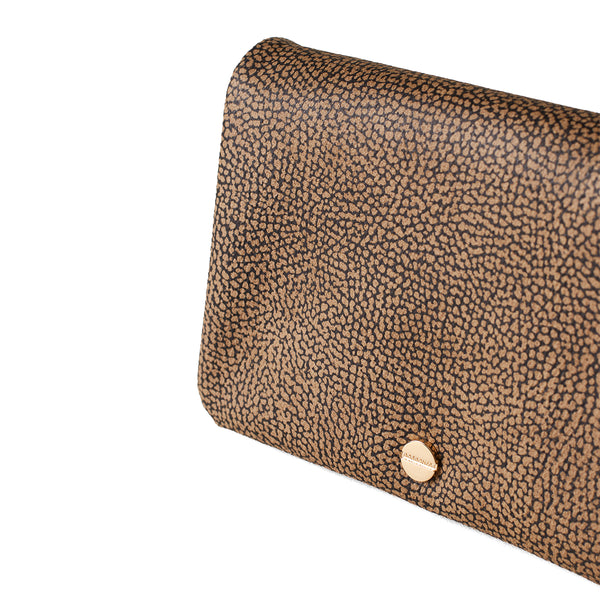 Borbonese - Mini coated fabric Crossbody Bag OP Naturale Nero - 920235220 - OP/NATURALE/NERO