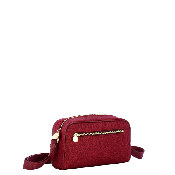 Borbonese - Small Crossbody Bag in Recycled Nylon Merlot - 934115I15 - MERLOT