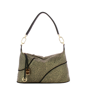 Borbonese - Borsa a mano Medium OP Naturale Nero - 91010113AJ0 - OP/NATURALE/NERO