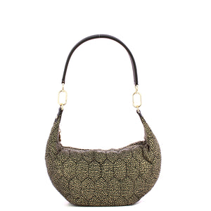 Borbonese - Hobo Bag Honey Small OP Naturale Nero - 91010129AH1 - OP/NATURALE/NERO