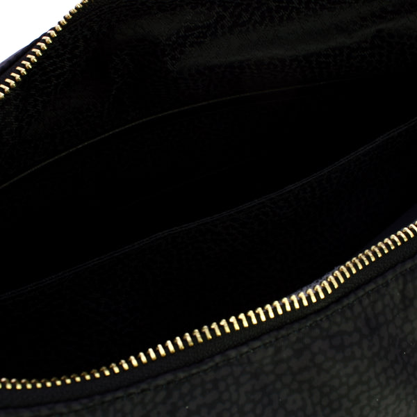 Borbonese - Twinnie Large Dark Black Hobo Bag - 91010125X95 - DARK/BLACK