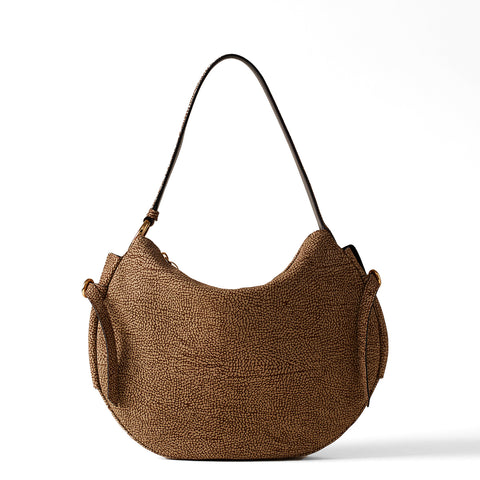 Borbonese - Hobo Bag Bridle Medium OP Naturale - 91010103684 - OP/NATURALE