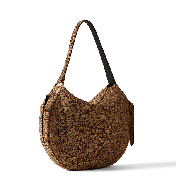 Borbonese - Hobo Bag Bridle Medium OP Naturale - 91010103684 - OP/NATURALE