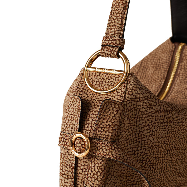 Borbonese - Hobo Bag Bridle Medium OP Naturale - 91010103684 - OP/NATURALE