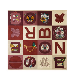 Borbonese - Foulard color block Alabastro Sabbia Merlot - 6DA0630016 - ALABASTRO/SABBIA/MERLOT