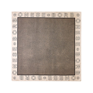 Borbonese - Foulard Logo Outline Chantilly Cream OP Naturale - 6DP0440146 - CHANTILLY/CREAM/OP/NATURALE