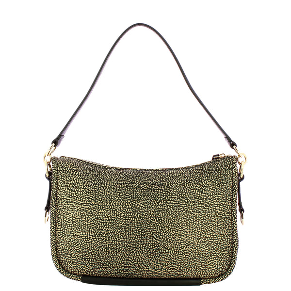 Borbonese - Cahier Medium OP Naturale Nero Shoulder Bag - 91010118I15 - OP/NATURALE/NERO