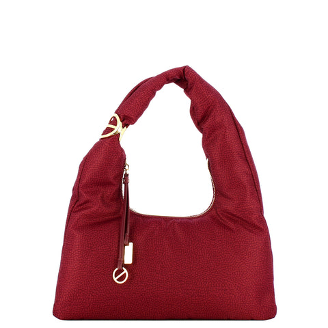 Borbonese - Twinnie Small Merlot Hobo Bag - 91010124X95 - MERLOT