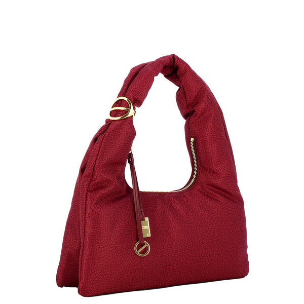 Borbonese - Twinnie Small Merlot Hobo Bag - 91010124X95 - MERLOT