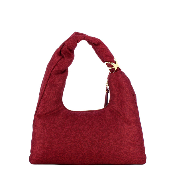 Borbonese - Twinnie Small Merlot Hobo Bag - 91010124X95 - MERLOT